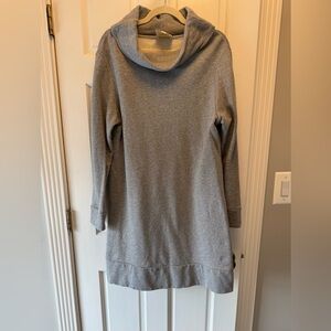 Sail to Sable Gray Cowl Neck Sweatshirt Dress